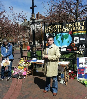 Jon attended the Workers' Memorial Day, an event organised by the Leicester and District Trade Unions Council to commemorate the death of those who have died in the course of their work.