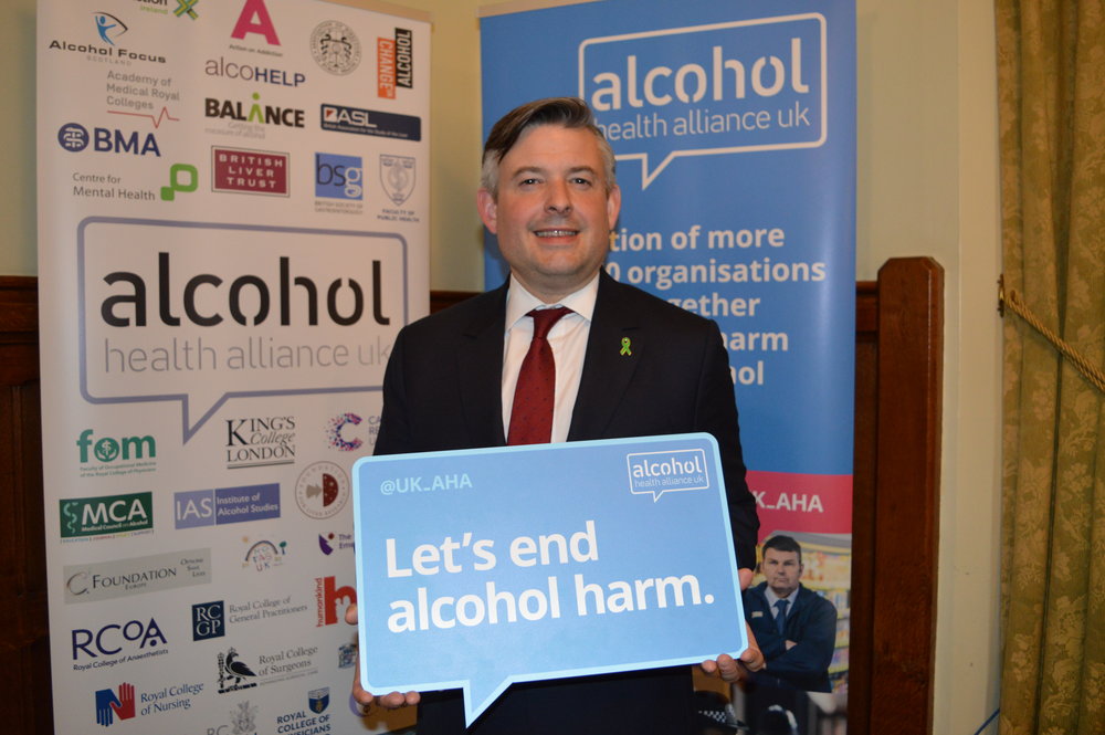 Yesterday Jon spoke at the Alcohol Health Alliance UK event to celebrate the recent strides forward in alcohol policy - Wednesday May 15 2019