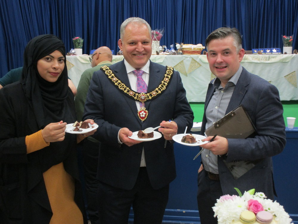 Jon was one of three judges who also awarded prizes at the second Great Highfields Bake Off - Saturday November 17 2018