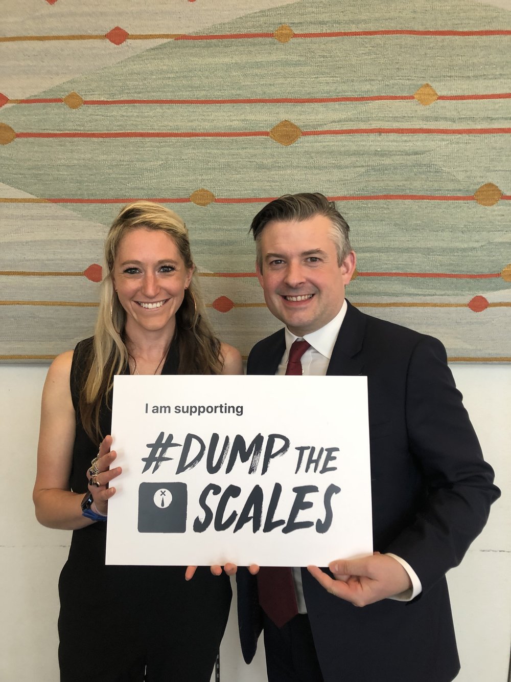 Jon backs Hope Virgo’s Dump The Scales Campaign calling on the Government to implement the NICE Guidelines around the diagnosis of Eating Disorders - Tuesday April 2 2019