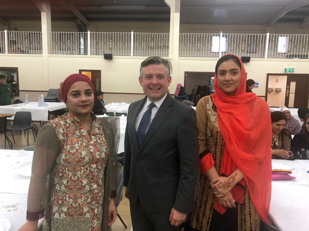 Jon spoke at the Inter-faith Eid Dinner at Central Mosque organised by The Islamic Centre Leicester to celebrate wider integration with all faith and non-faith communities - Friday June 7 2019
