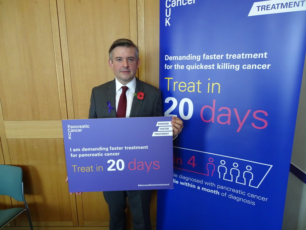 Jon has pledged his support to Pancreatic Cancer UK’s campaign demanding faster treatment for people with pancreatic cancer which is the quickest killing cancer - Thursday November 1 2018