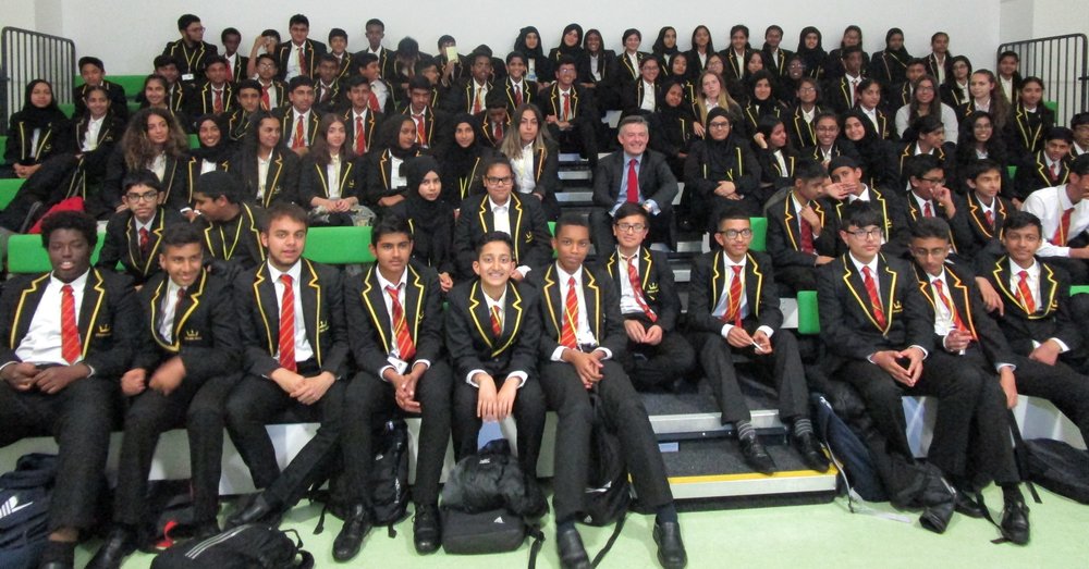 Jon met with Year 10 from Crown Hills Community College and took part in a Question and Answer session - Friday October 12 2018