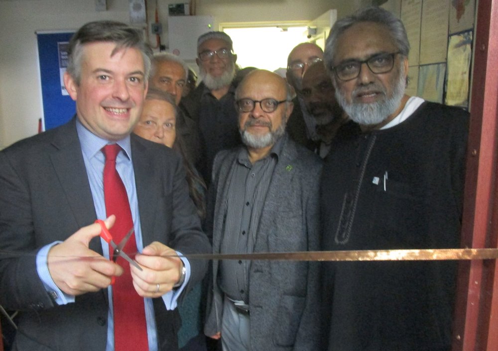 Jon officially re-opens the office of St Peters Tenants and Residents Association with Councillor Aqbany and Shauket Seedat, Chair of St Peters TARA - Friday October 12 2018