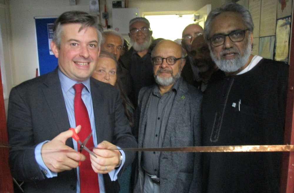 Jon officially re-opens the office of St Peters Tenants and Residents Association with Councillor Aqbany and Shauket Seedat, Chair of St Peters TARA - Friday October 12 2018