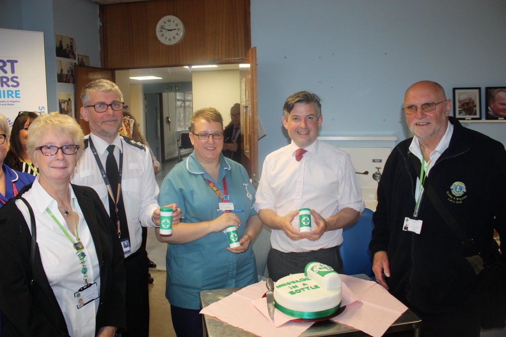 Jon, Labour MP for Leicester South, at the official launch of the ‘Message in a Bottle’ scheme as part of the Leicester Royal Infirmary’s discharge procedures - Friday May 25 2018