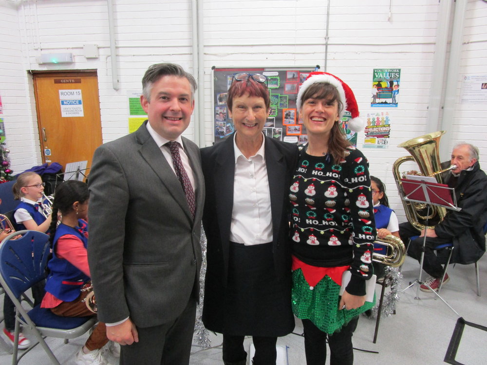 Jon opens the Saffron Christmas Celebration event which is organised by residents with help from local Councillors Elly Cutkelvin and Bill Shelton - Friday December 7 2018