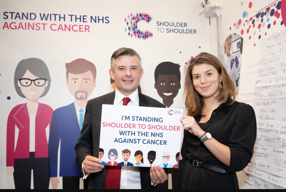 Jon is backing Cancer Research UK’s appeal for more NHS staff to deliver the life-saving cancer tests and treatments people need - Tuesday October 2 2018