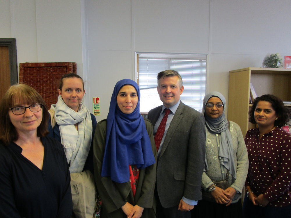 Jon met with representatives of Leicester Mammas, a breastfeeding peer support Project for families in Highfields and Evington, to discuss infant feeding - Friday 14 September 2018