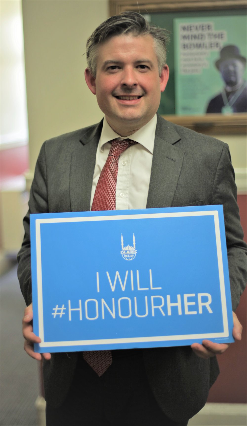 Jon Ashworth, Labour MP for Leicester South, backs Islamic Relief UK’s Honour Her campaign to end violence against women and girls worldwide - Wednesday 18 July 2018