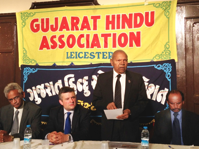 Jon with Maganbhai Patel speaking