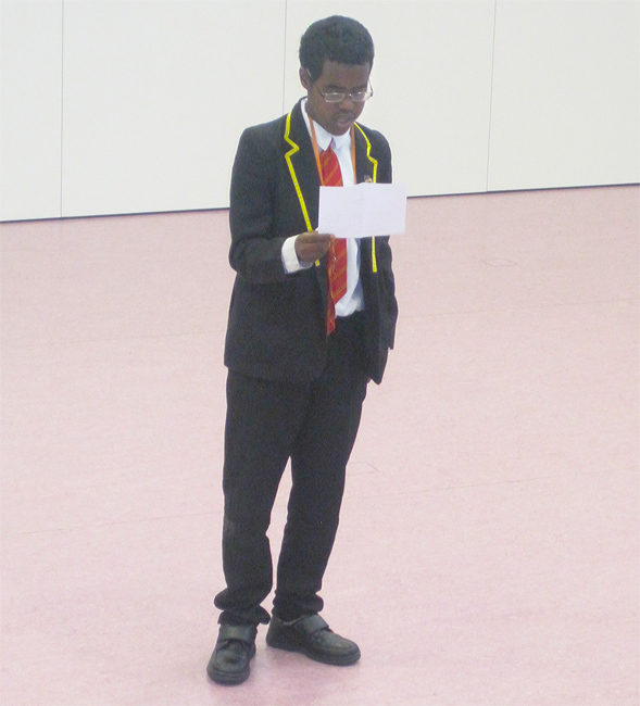 Abdi Mittal giving his presentation