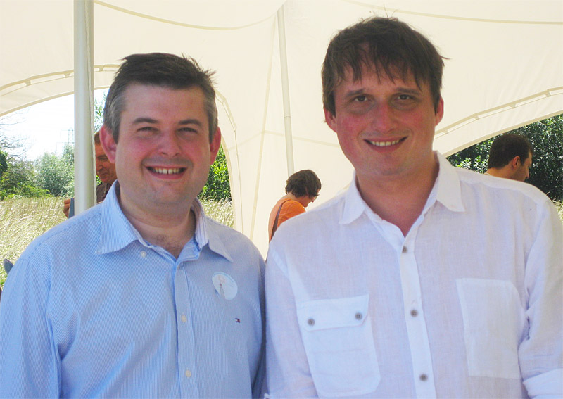 Jon and Adam at the celebrations of Aylestone Meadows