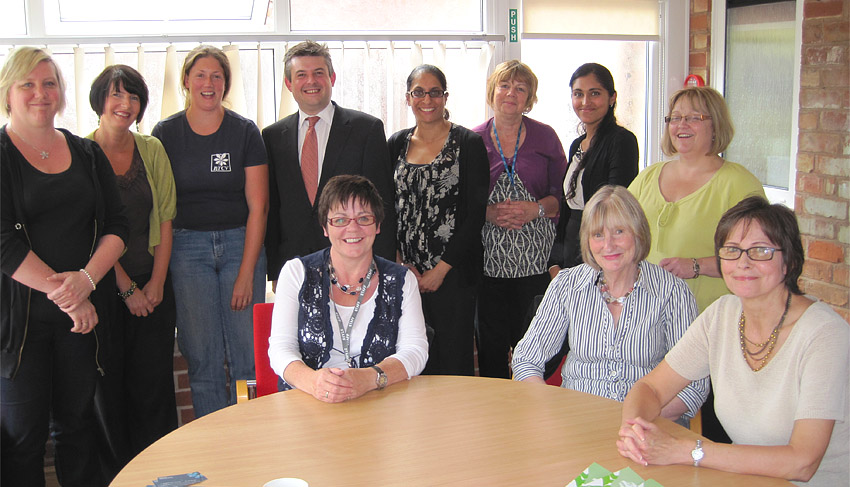 Jon, together with Centre Manager, Bev Hall, and representatives of the other agencies that operate out of Saffron Resource Centre