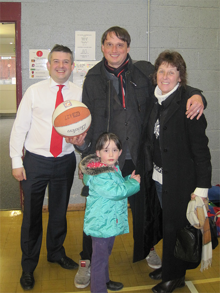 Jon, local Councillors Adam Clarke and Virginia Cleaver and Isobel