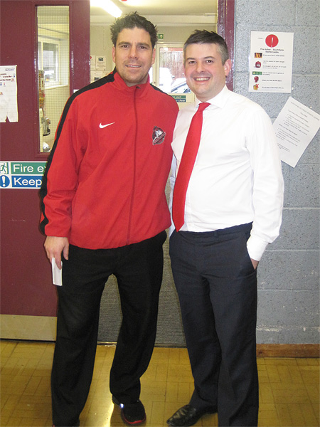 Rob Paternostro (Head Coach of Riders) and Jon