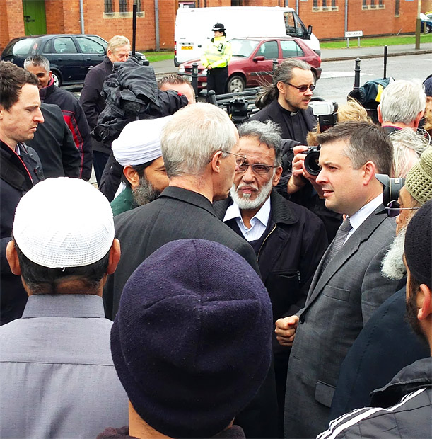 Jon welcoming the Archbishop of Canterbury