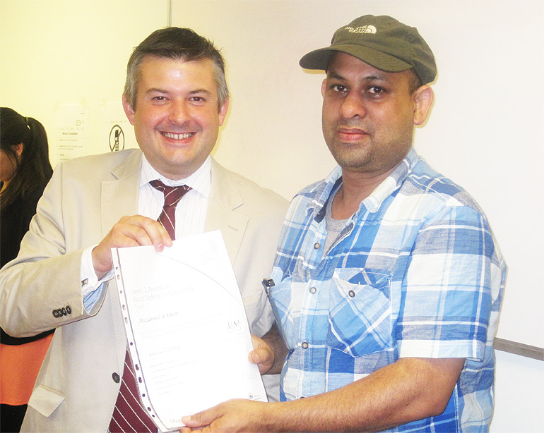 Jon with Lance Bryon and Charlie Elliot from Aylestone Leisure Centre.
