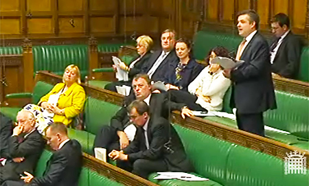 Leicester South MP Jon Ashworth MP speaking in Parliament